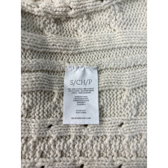 CABI Cottagecore Ethereal Corset Lace Cable Knit Sweater Cream Ivory 3157 S - Picture 7 of 11